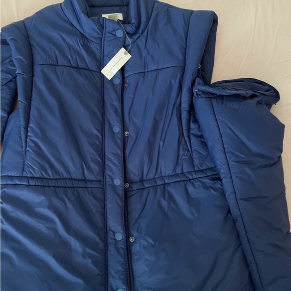 Anthropologie Navy Puffer Jacket - Picture 4 of 6